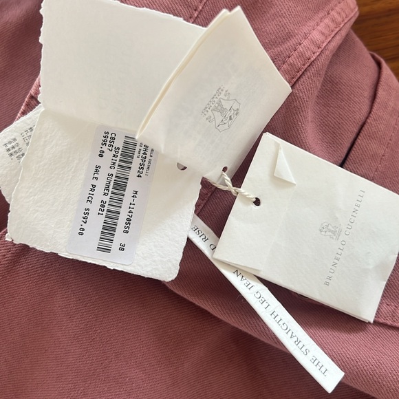 NWT $995 Brunello Cucinelli Straight Leg Jeans Mid Rise Italy Size 38 USA 2 - Picture 12 of 15